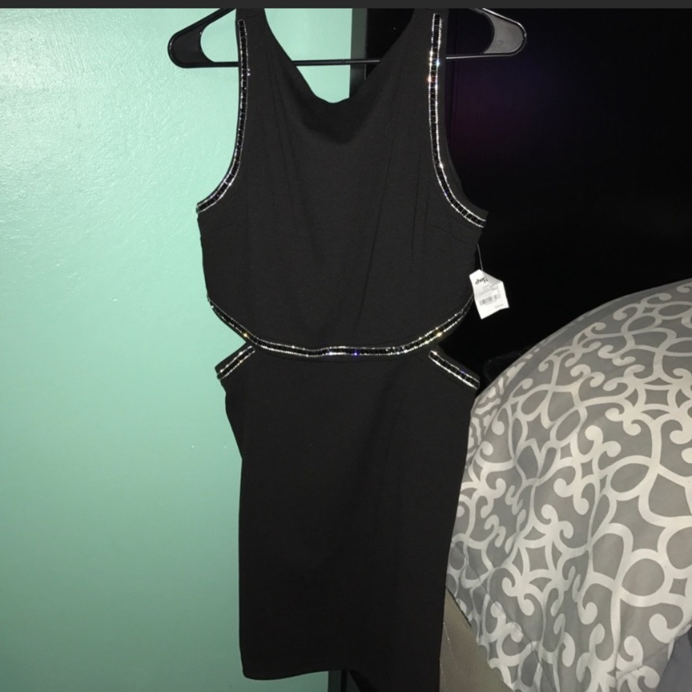 Black mini dress